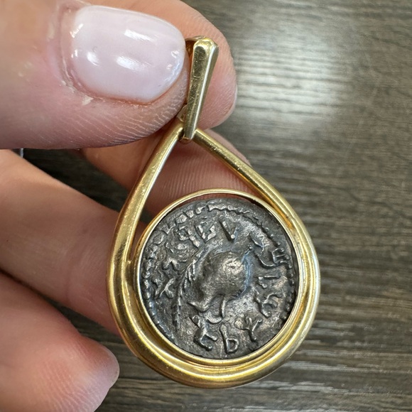 Other - 14K Yellow Gold Judean Bar Kokhba Revolt Coin Pendant